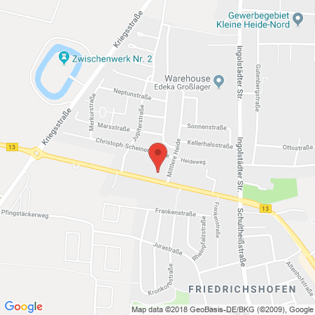Position der Autogas-Tankstelle: Esso Tankstelle in 85049, Ingolstadt