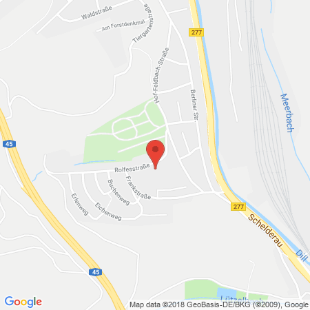 Position der Autogas-Tankstelle: Waechtler Dillenburg in 35683, Dillenburg