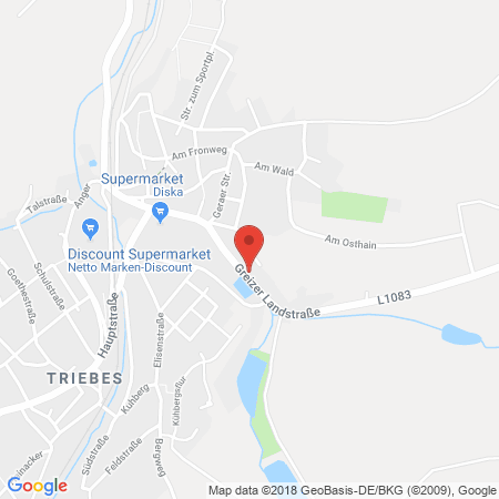 Standort der Tankstelle: GULF Tankstelle in 07950, Triebes