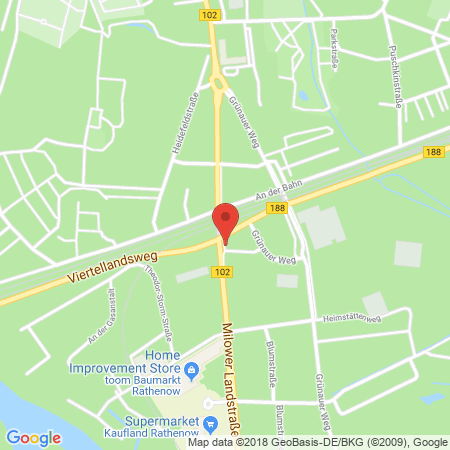 Position der Autogas-Tankstelle: Total Rathenow in 14712, Rathenow