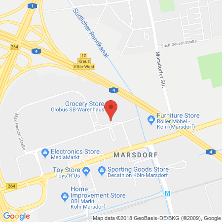 Standort der Tankstelle: Globus SB Warenhaus Tankstelle in 50858, Köln-Marsdorf