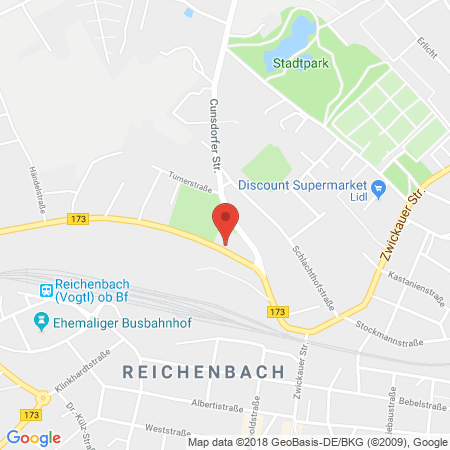 Position der Autogas-Tankstelle: JET Tankstelle in 08468, Reichenbach