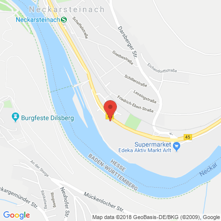 Standort der Tankstelle: PIN Service-Station Tankstelle in 69239, Neckarsteinach