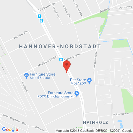 Position der Autogas-Tankstelle: JET Tankstelle in 30165, Hannover