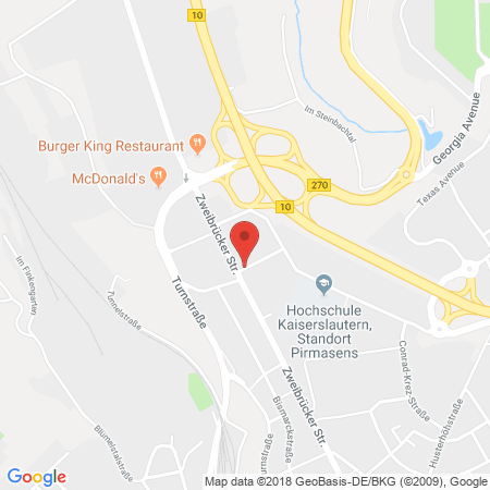 Position der Autogas-Tankstelle: Petes-Stop Automatentankstelle in 66953, Pirmasens