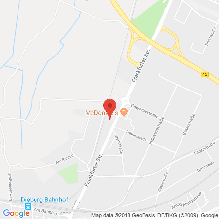 Position der Autogas-Tankstelle: JET Tankstelle in 64807, Dieburg