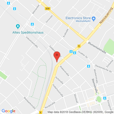 Position der Autogas-Tankstelle: JET Tankstelle in 47798, Krefeld