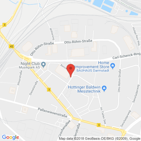 Position der Autogas-Tankstelle: JET Tankstelle in 64293, Darmstadt