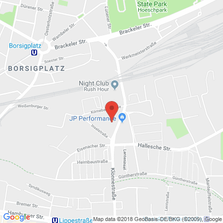 Position der Autogas-Tankstelle: JET Tankstelle in 44143, Dortmund