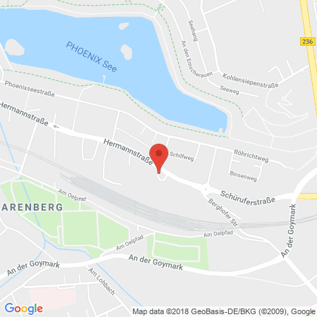 Position der Autogas-Tankstelle: JET Tankstelle in 44263, Dortmund