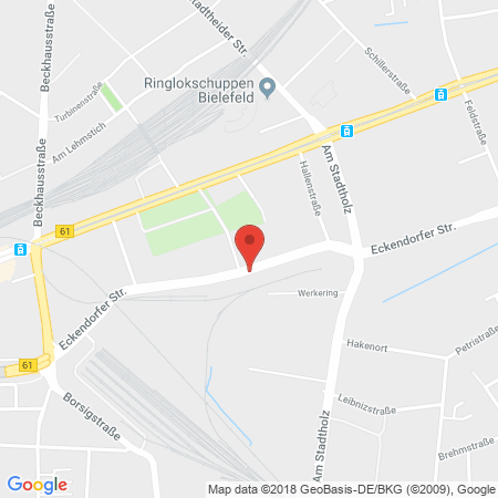 Position der Autogas-Tankstelle: JET Tankstelle in 33609, Bielefeld