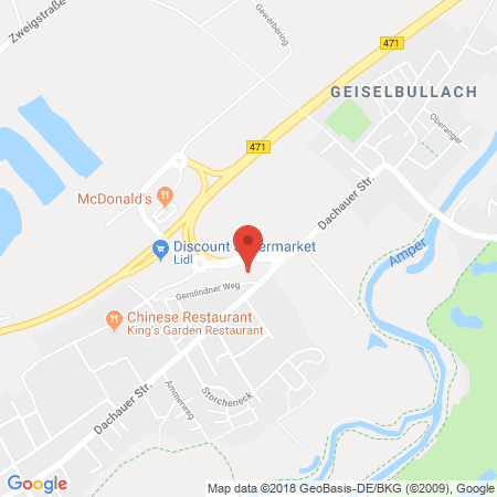 Position der Autogas-Tankstelle: JET Tankstelle in 82140, Olching