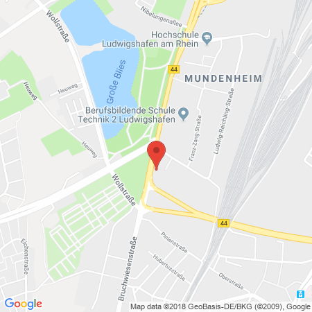 Position der Autogas-Tankstelle: JET Tankstelle in 67059, Ludwigshafen
