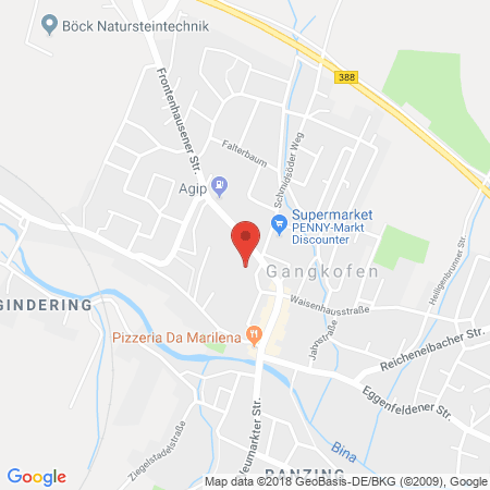 Position der Autogas-Tankstelle: Agip Tankstelle in 84140, Gangkofen