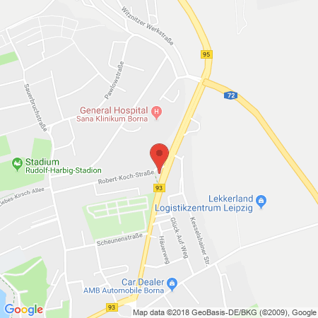 Position der Autogas-Tankstelle: Total Borna in 04552, Borna