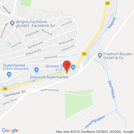 Position der Autogas-Tankstelle: Altensteig in 72213, Altensteig