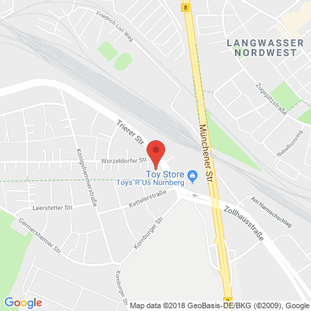 Standort der Tankstelle: ESSO Tankstelle in 90469, NUERNBERG