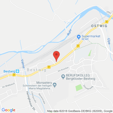 Standort der Tankstelle: Raiffeisen Tankstelle in 59909, Bestwig