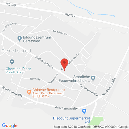 Position der Autogas-Tankstelle: OMV Tankstelle in 82538, Geretsried