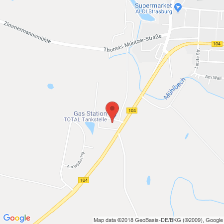 Standort der Tankstelle: TotalEnergies Tankstelle in 17335, Strasburg
