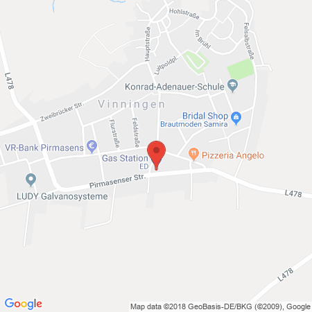Standort der Tankstelle: ED Tankstelle in 66957, Vinningen