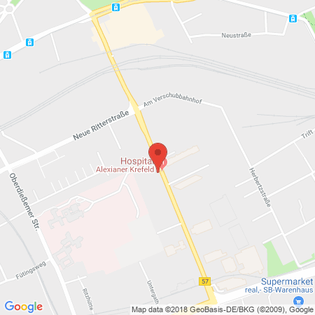 Position der Autogas-Tankstelle: Shell Tankstelle in 47805, Krefeld