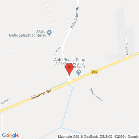 Position der Autogas-Tankstelle: AVIA Tankstelle in 49661, Cloppenburg