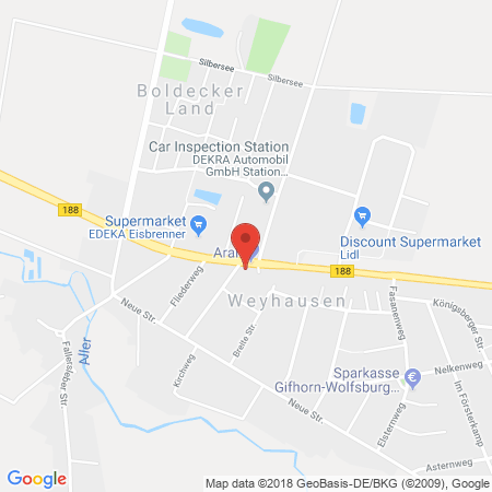 Standort der Tankstelle: ARAL Tankstelle in 38554, Weyhausen