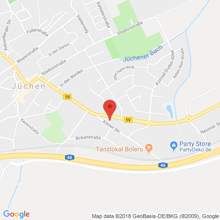 Position der Autogas-Tankstelle: Juechen, Neusser Str. in 41363, Juechen