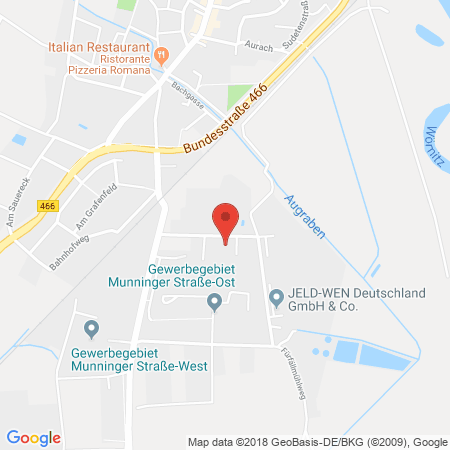 Position der Autogas-Tankstelle: Baywa Tankstelle Oettingen in 86732, Oettingen In Bayern