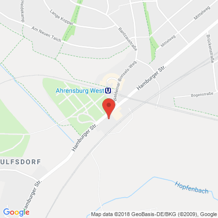 Position der Autogas-Tankstelle: Shell Tankstelle in 22926, Ahrensburg