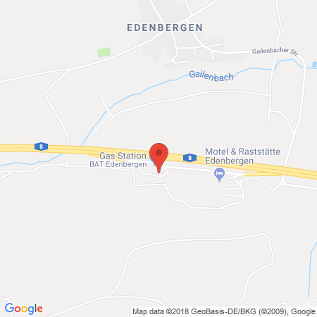 Position der Autogas-Tankstelle: Edenbergen in 86368, Gersthofen