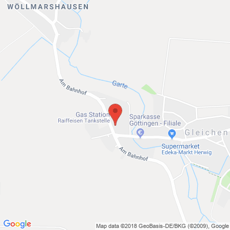 Position der Autogas-Tankstelle: Raiffeisen Warenhandel Gmbh in 37130, Rittmarshausen
