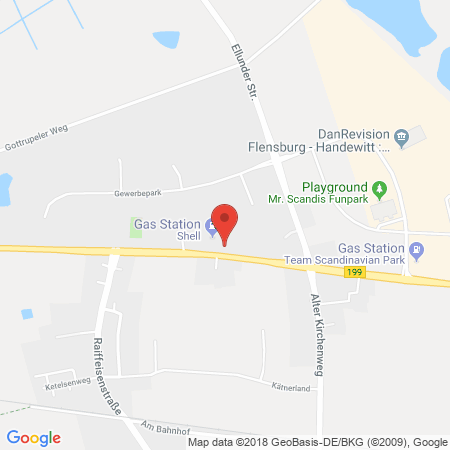 Position der Autogas-Tankstelle: Shell Tankstelle in 24983, Handewitt