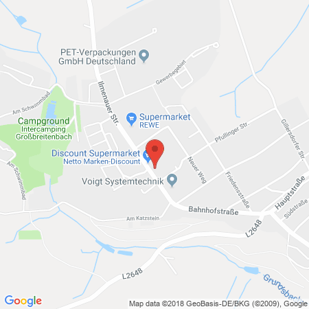 Standort der Tankstelle: Agip Tankstelle in 98701, Großbreitenbach