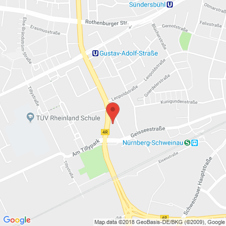 Standort der Tankstelle: ESSO Tankstelle in 90439, NUERNBERG