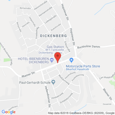 Position der Autogas-Tankstelle: Bft Tankstelle Dickenberg Inh. Doris Miethe in 49479, Ibbenbüren