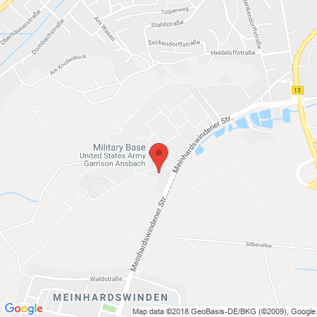 Position der Autogas-Tankstelle: Supol Tankstelle in 91522, Ansbach
