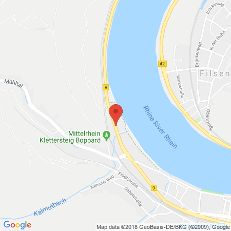 Position der Autogas-Tankstelle: Aral Tankstelle in 56154, Boppard