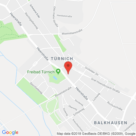 Position der Autogas-Tankstelle: Esso Tankstelle in 50169, Kerpen