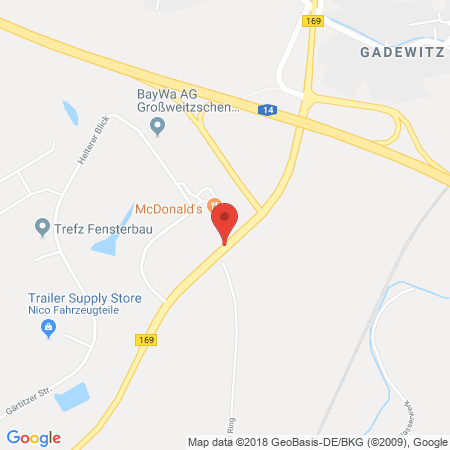 Position der Autogas-Tankstelle: Total Autohof Grossweitzschen in 04720, Grossweitzschen