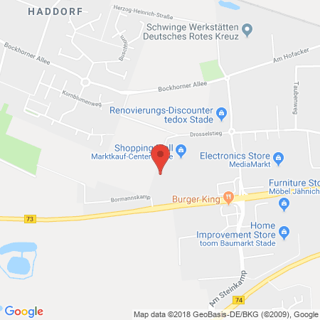Position der Autogas-Tankstelle: Stade, Drosselstieg in 21682, Stade