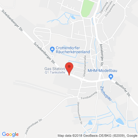 Standort der Tankstelle: Q1 Tankstelle in 09474, Crottendorf