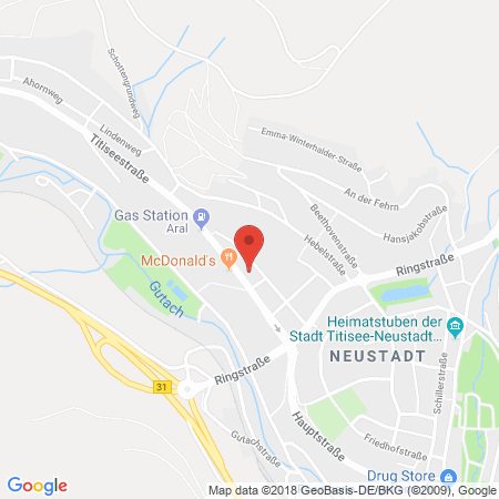 Standort der Tankstelle: ARAL Tankstelle in 79822, Titisee-Neustadt
