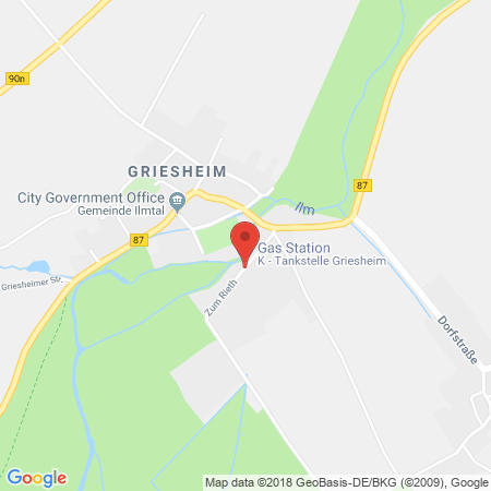 Position der Autogas-Tankstelle: K- Griesheim in 99326, Ilmtal