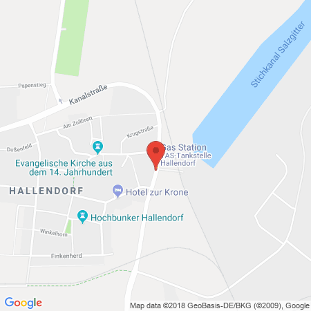 Standort der Autogas Tankstelle: TAS-Tankstelle Hallendorf in 38229, Salzgitter