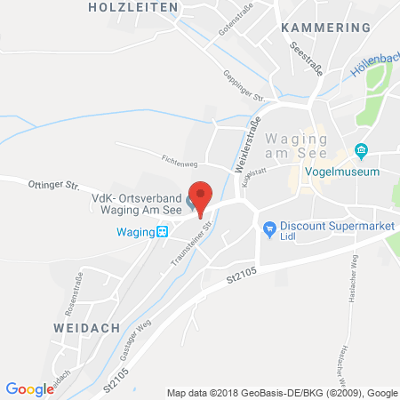 Position der Autogas-Tankstelle: Shell Tankstelle in 83329, Waging