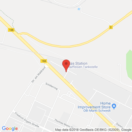 Position der Autogas-Tankstelle: Rhdg Uckermark Gmbh Und Co. Kg in 16303, Schwedt / Oder