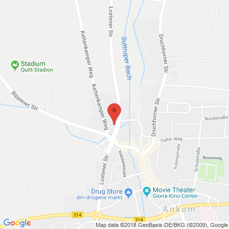 Position der Autogas-Tankstelle: Autohaus H. Berling in 49577, Ankum