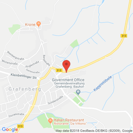 Position der Autogas-Tankstelle: Agip Tankstelle in 72661, Grafenberg